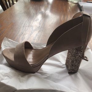 Audrey Brooke strappy suede 4 in heels